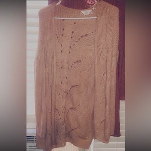 Women’s pink rose brand mauve color cardigan size large/xl